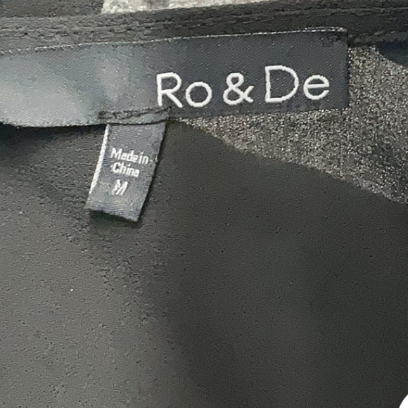 Ro & De Sheer Black Sequin Relaxed Blouse - Medium - Picture 8 of 8